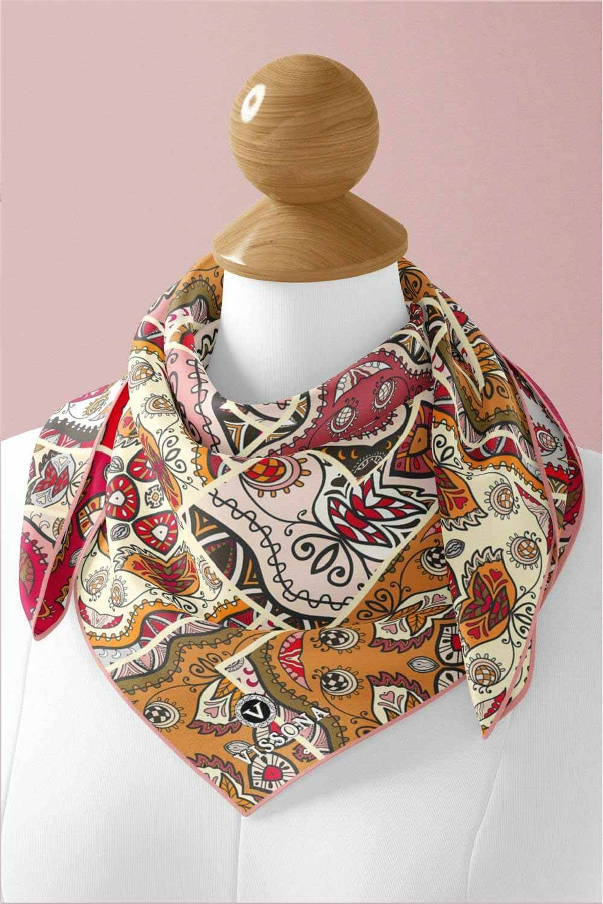 100% Silk Headscarf for Women - 22