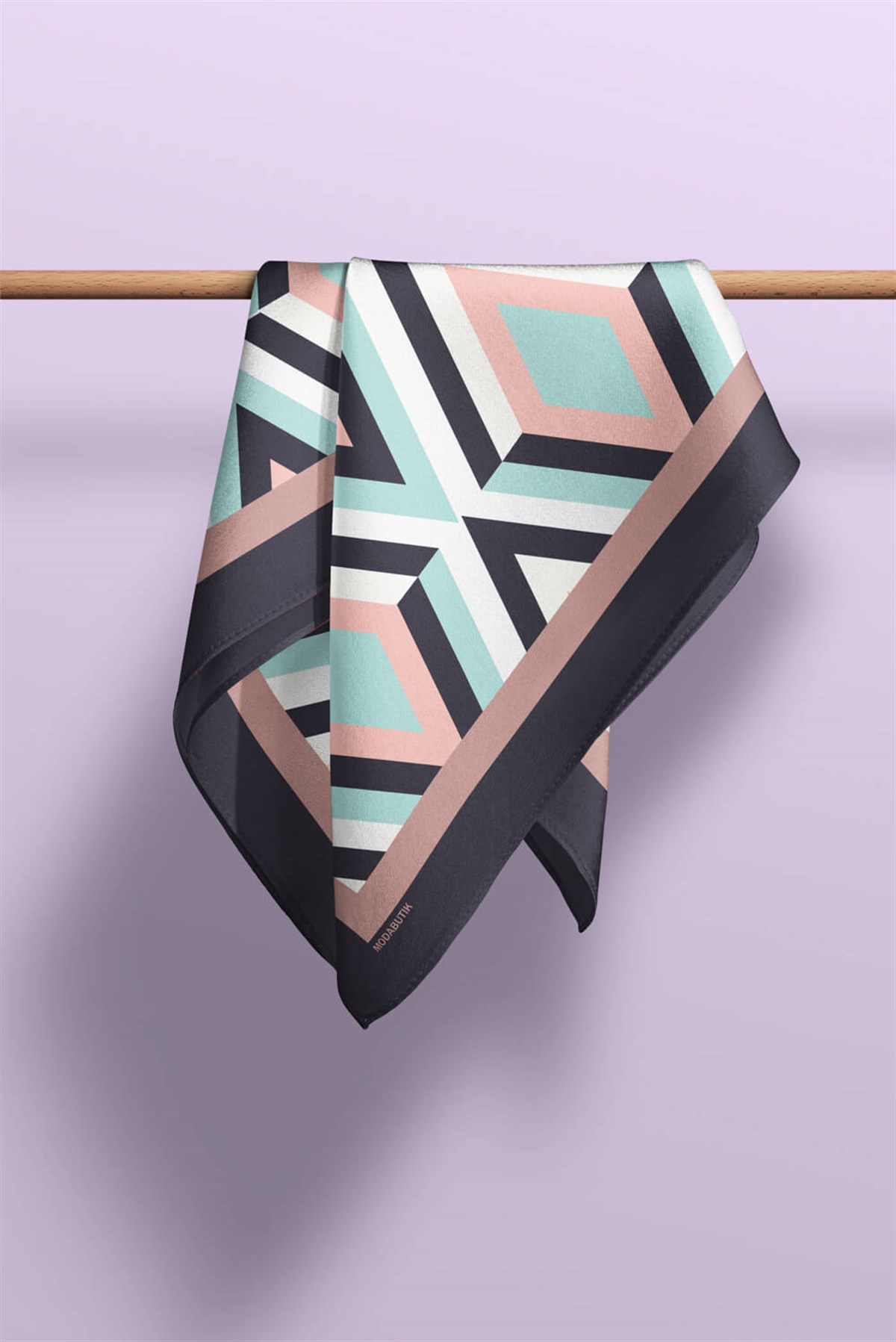 Violla Z13 Kadın Büyük Baklava Desenli 50x50 Bandana DG0722-22