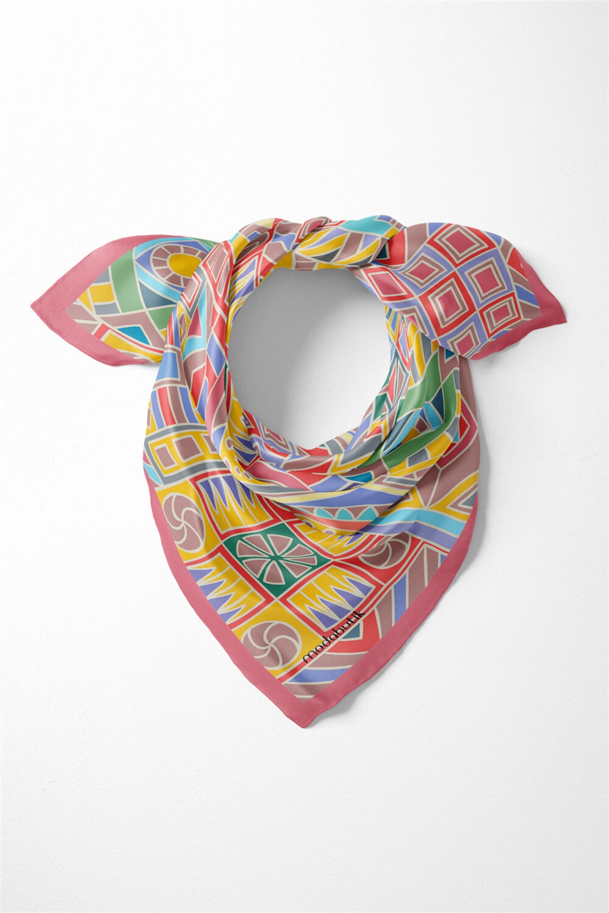 C3 Violla Geometrik Desenli Bandana