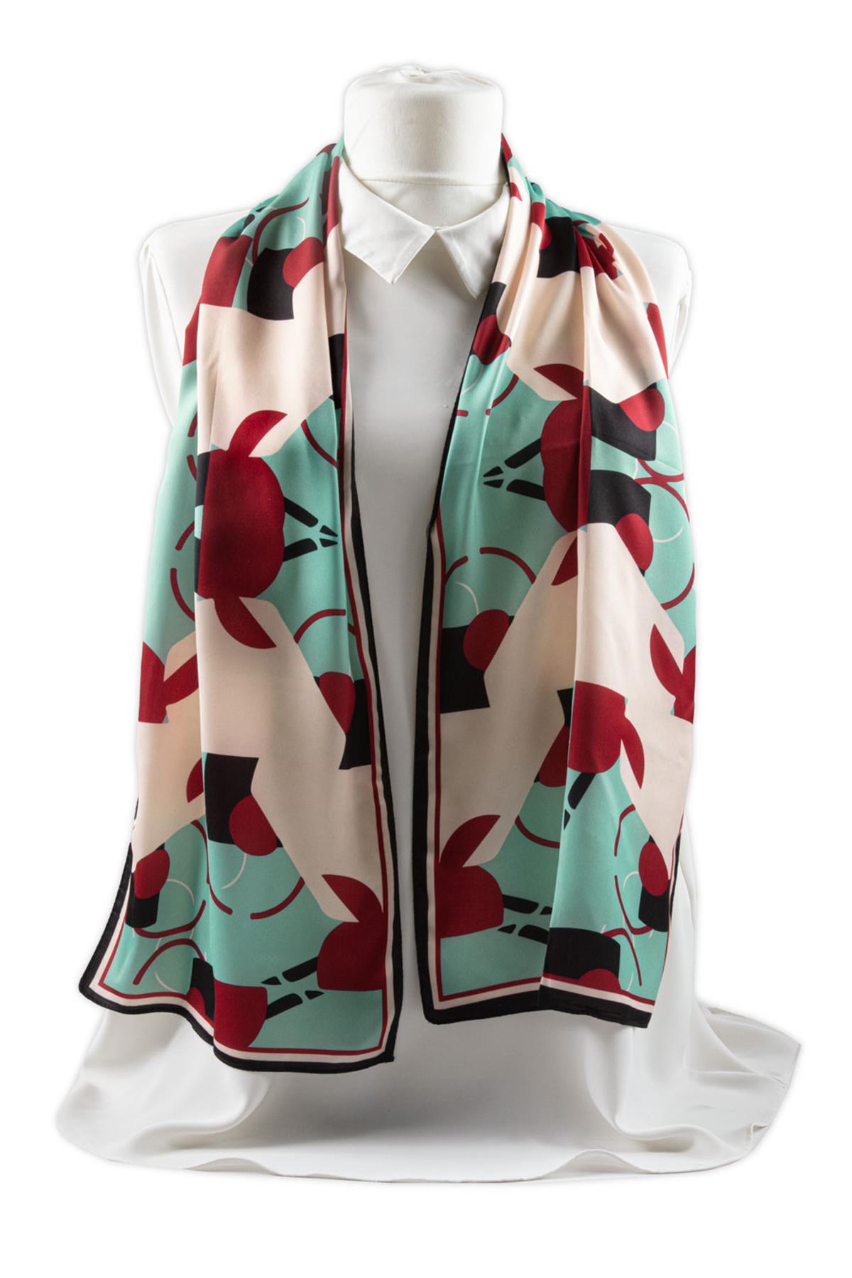 I5 Geometrikl Desenli Fular 30x140