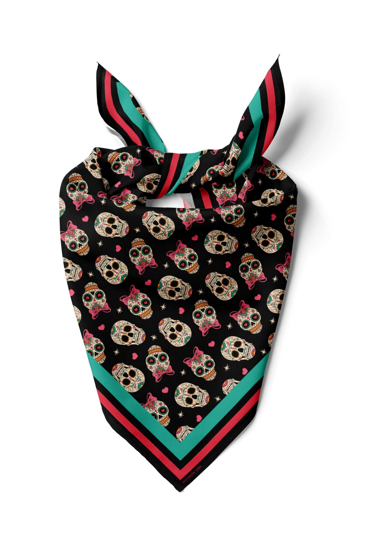 Violla G20 Kadın Kurukafa Desenli 50x50 Bandana HYL DG01389-22