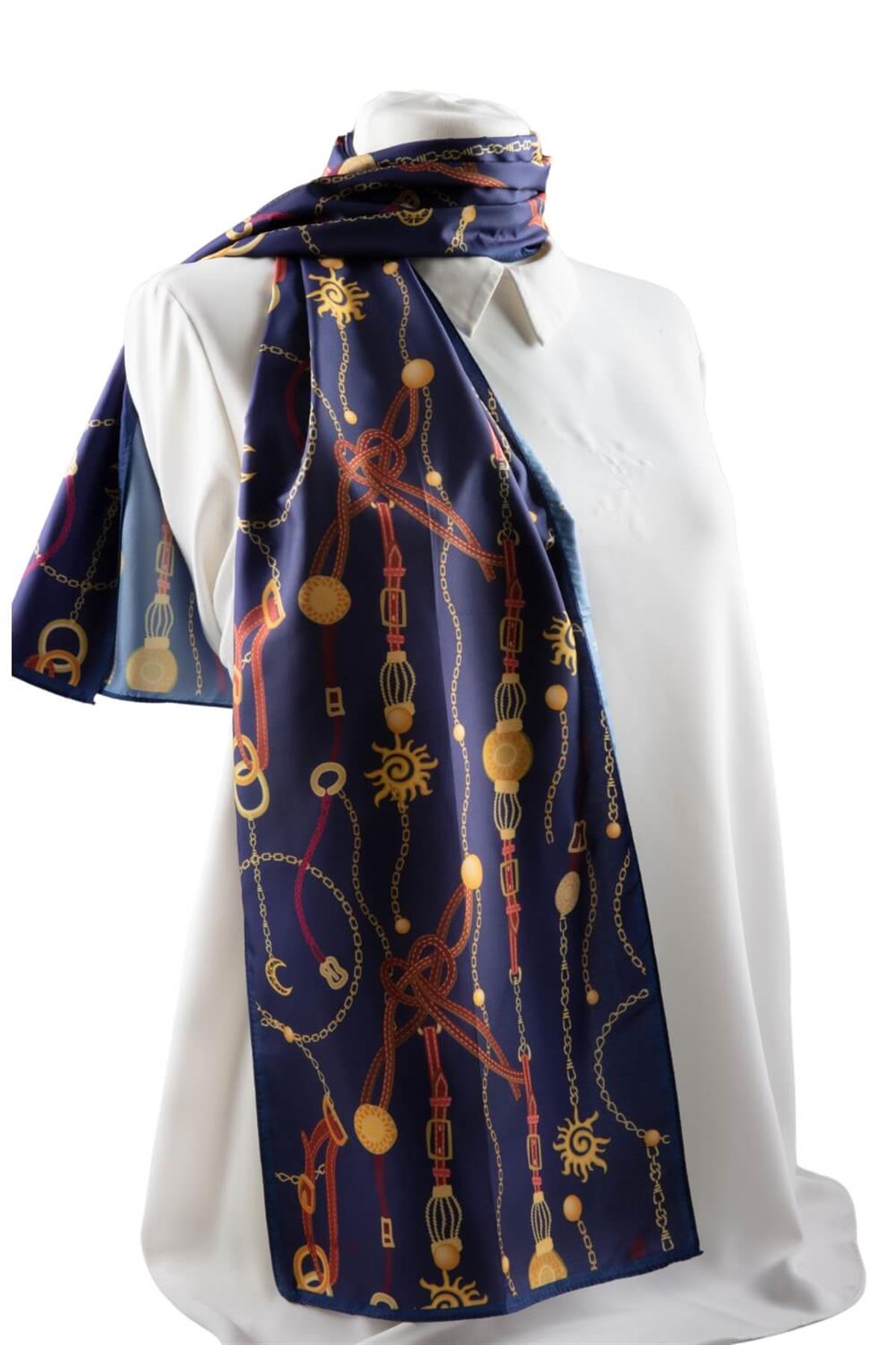 I102 Modabutik Zincir Desenli Fular