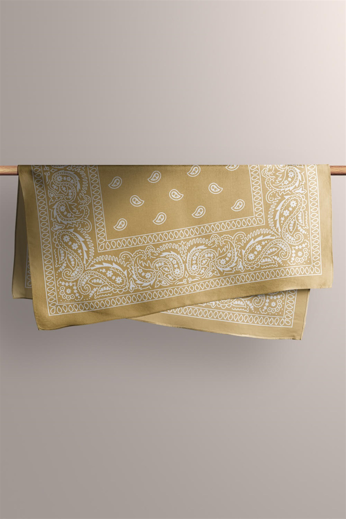 Violla A23 MUSTARD ŞALLI BANDANA DG12189