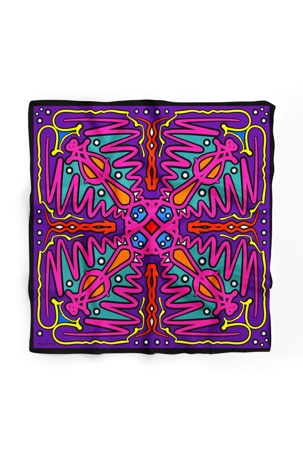 A35 Violla Geometrik Desenli Bandana