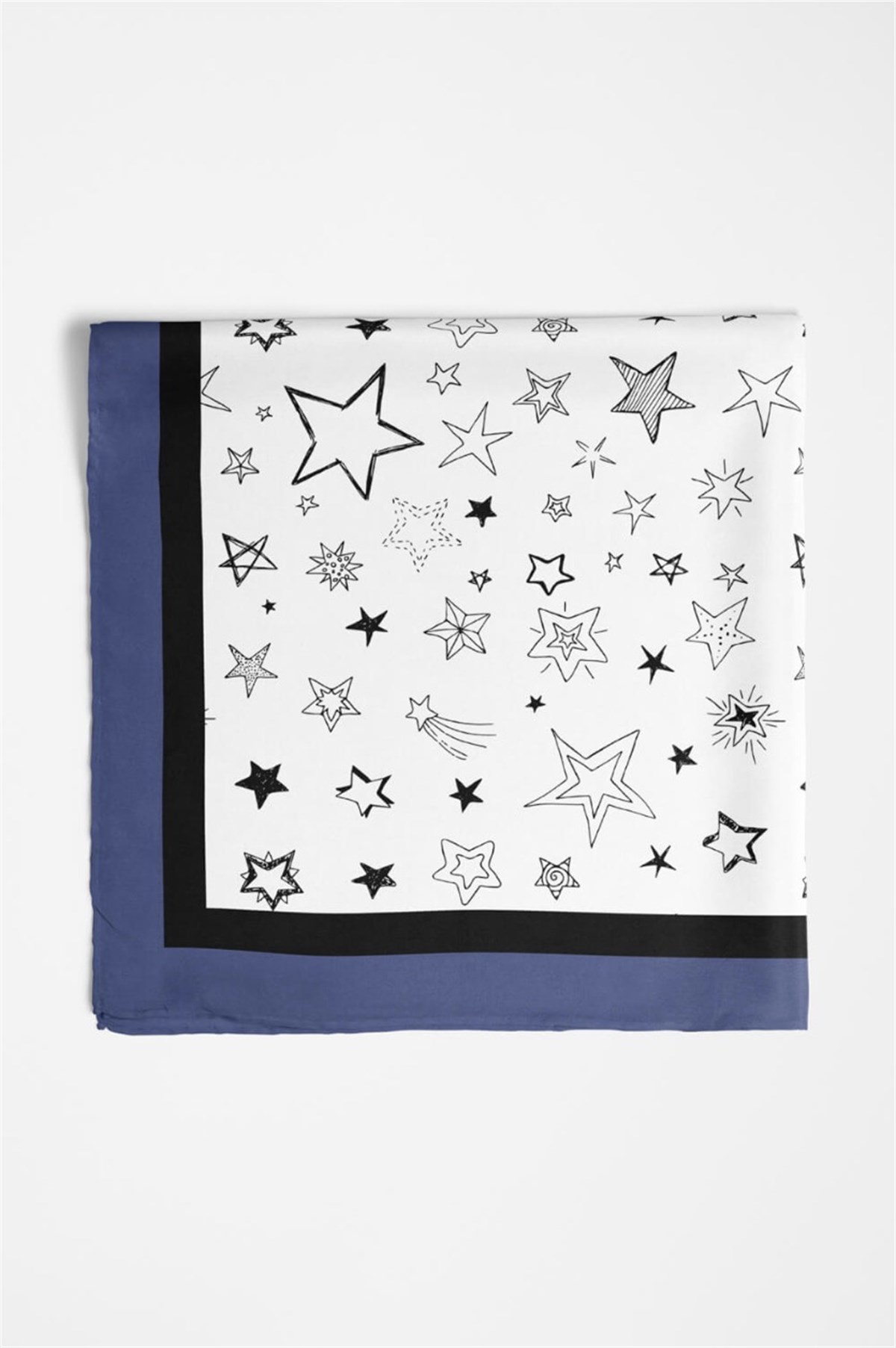 Violla E9 Kadın Yıldız Desenli 50x50 Bandana HYL DG01117-22