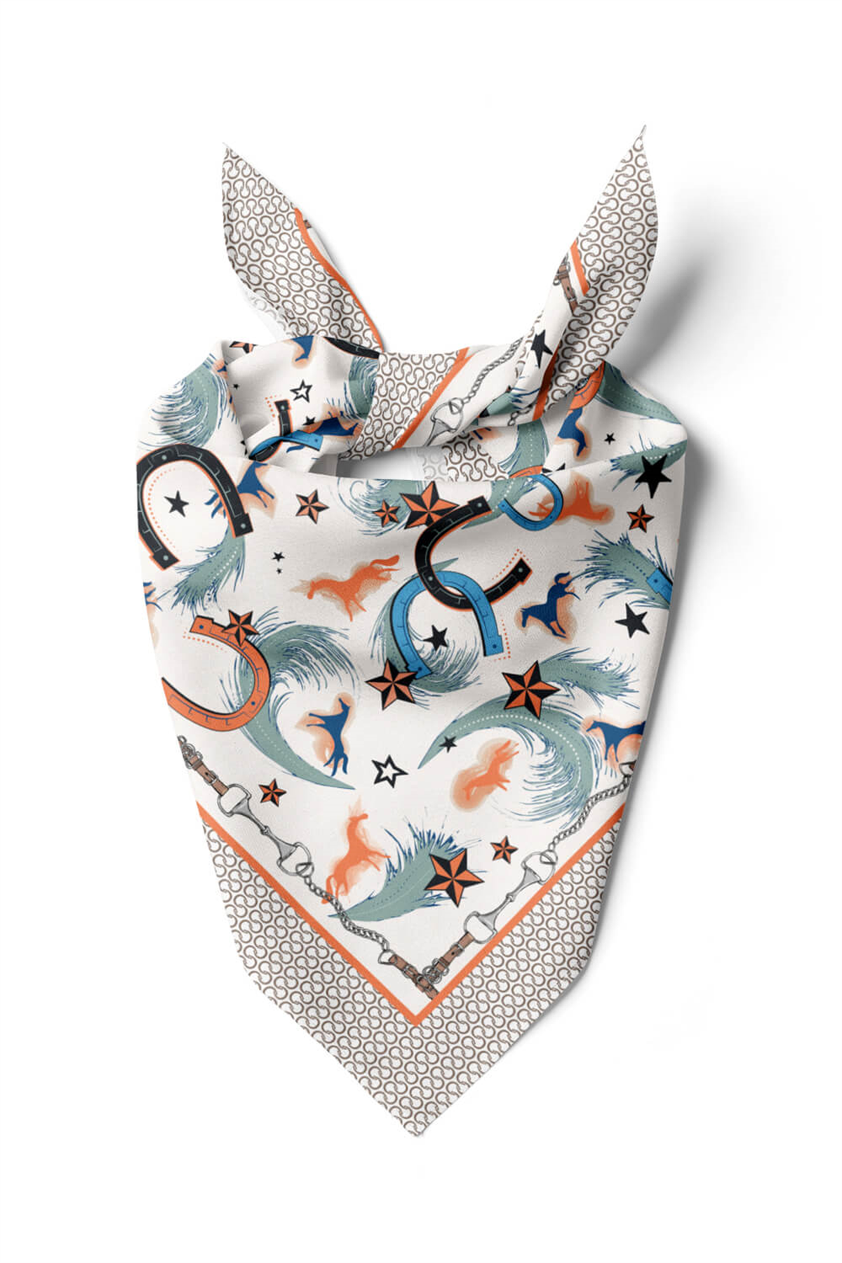 B114 ORMAMENT HORSE TASARIM BANDANA