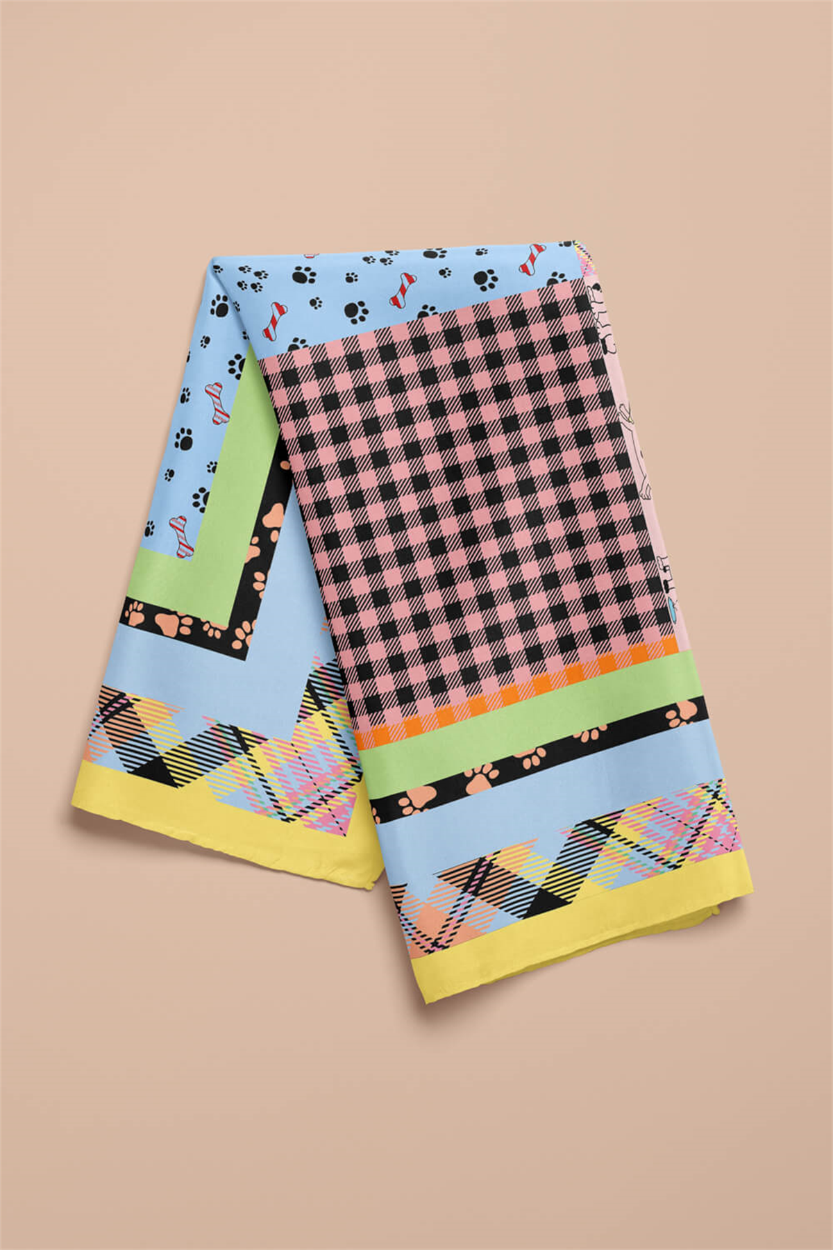 D9 Modabutik Köpek Bandanası Sarı 50x50