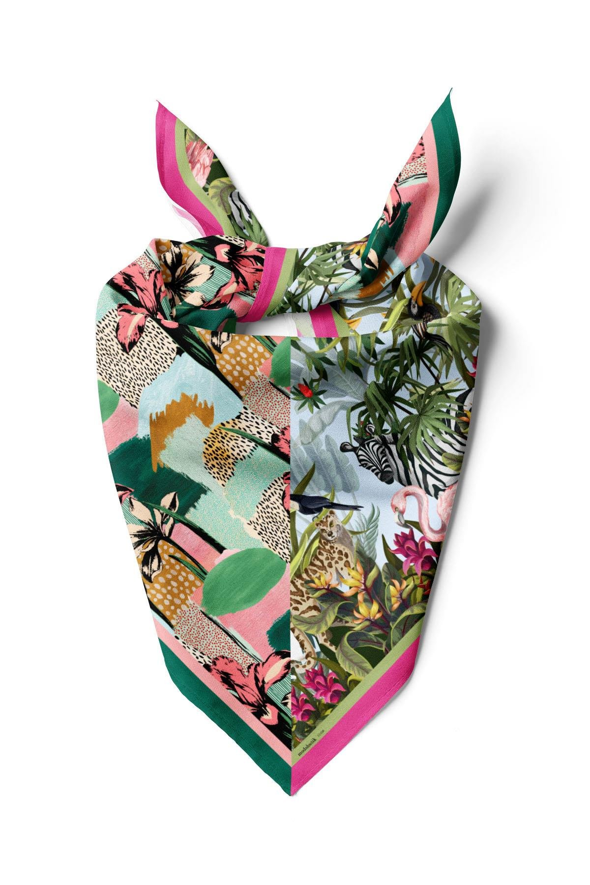A82 TROPICAL TASARIMLI BANDANA DG12458
