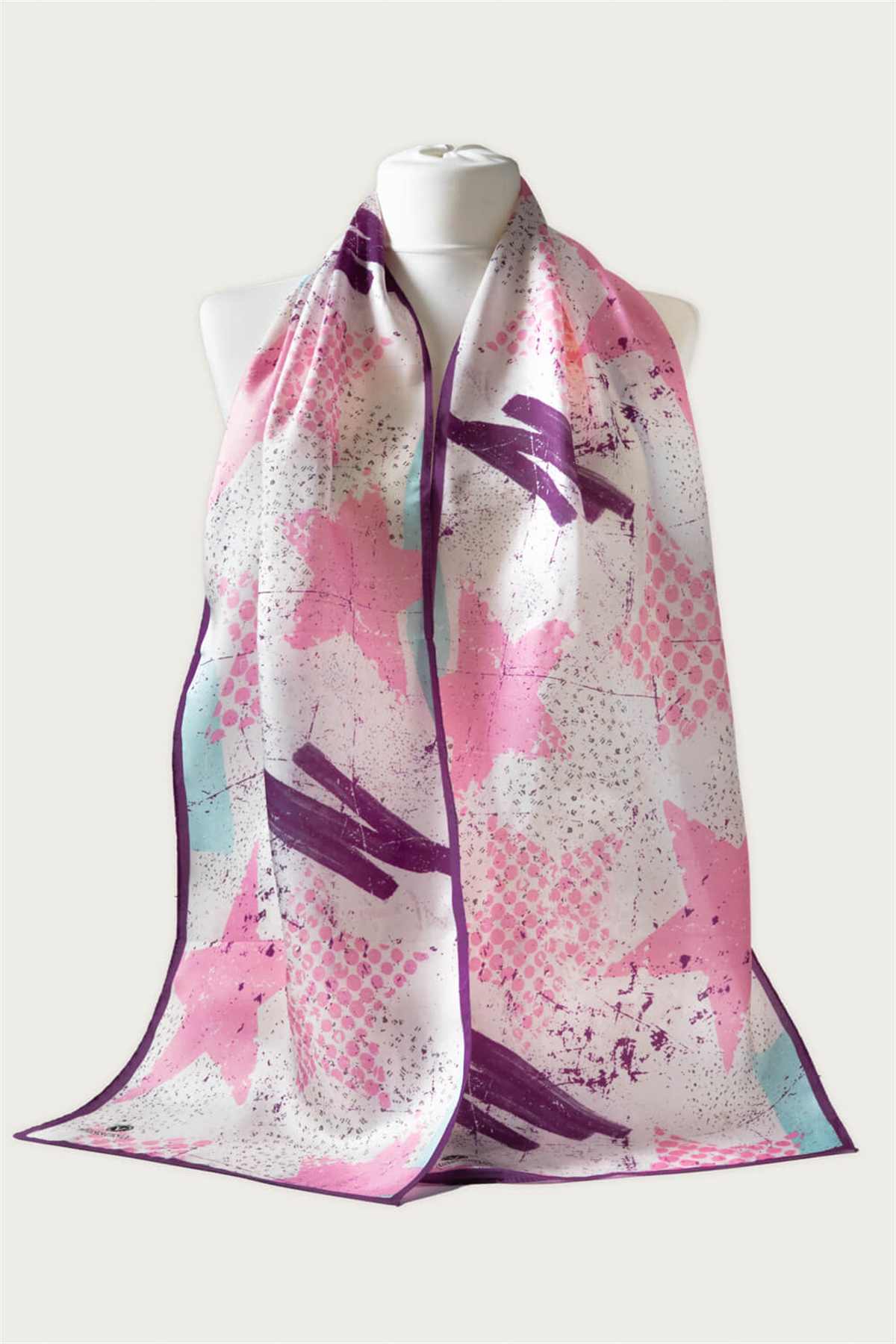 %100 İPEK YILDIZ DESENLİ KADIN FULAR 30X170