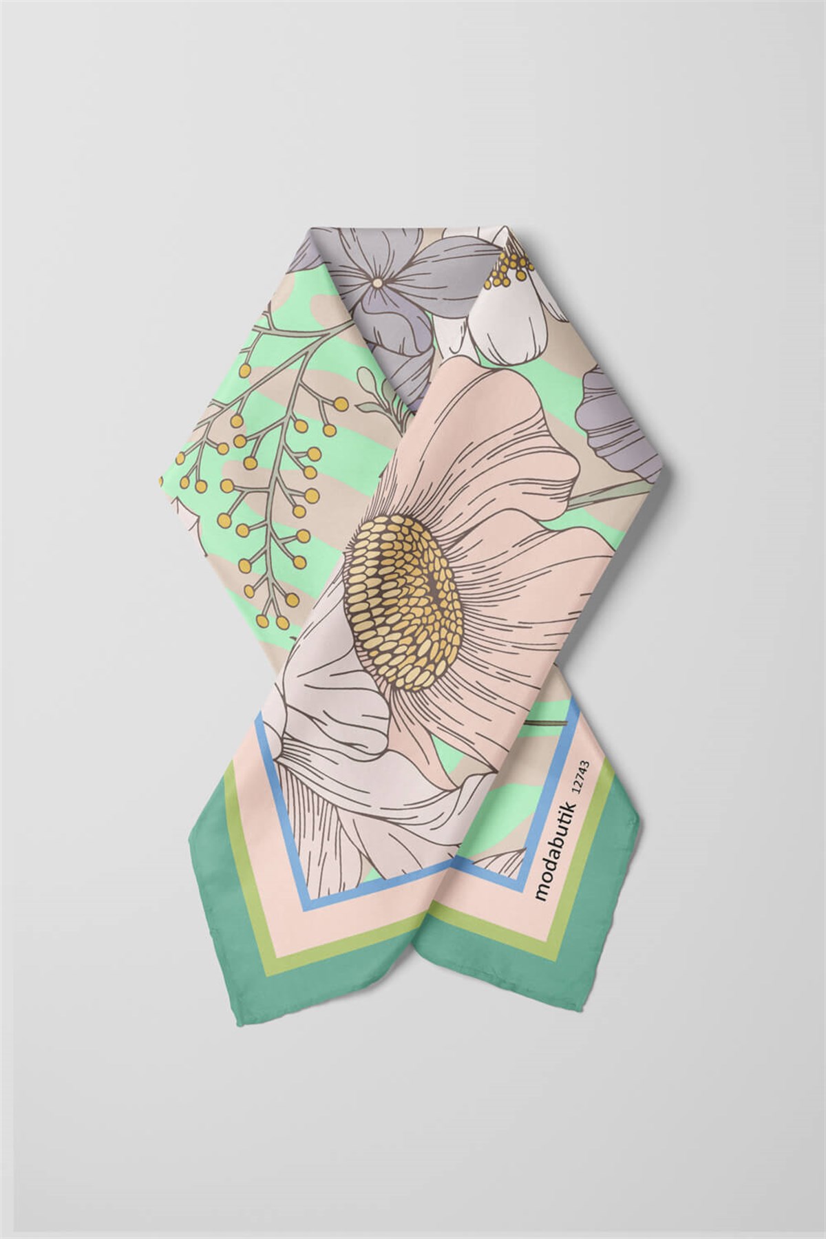 Violla Z81 VINTACE FLOWERS TASARIM BANDANA