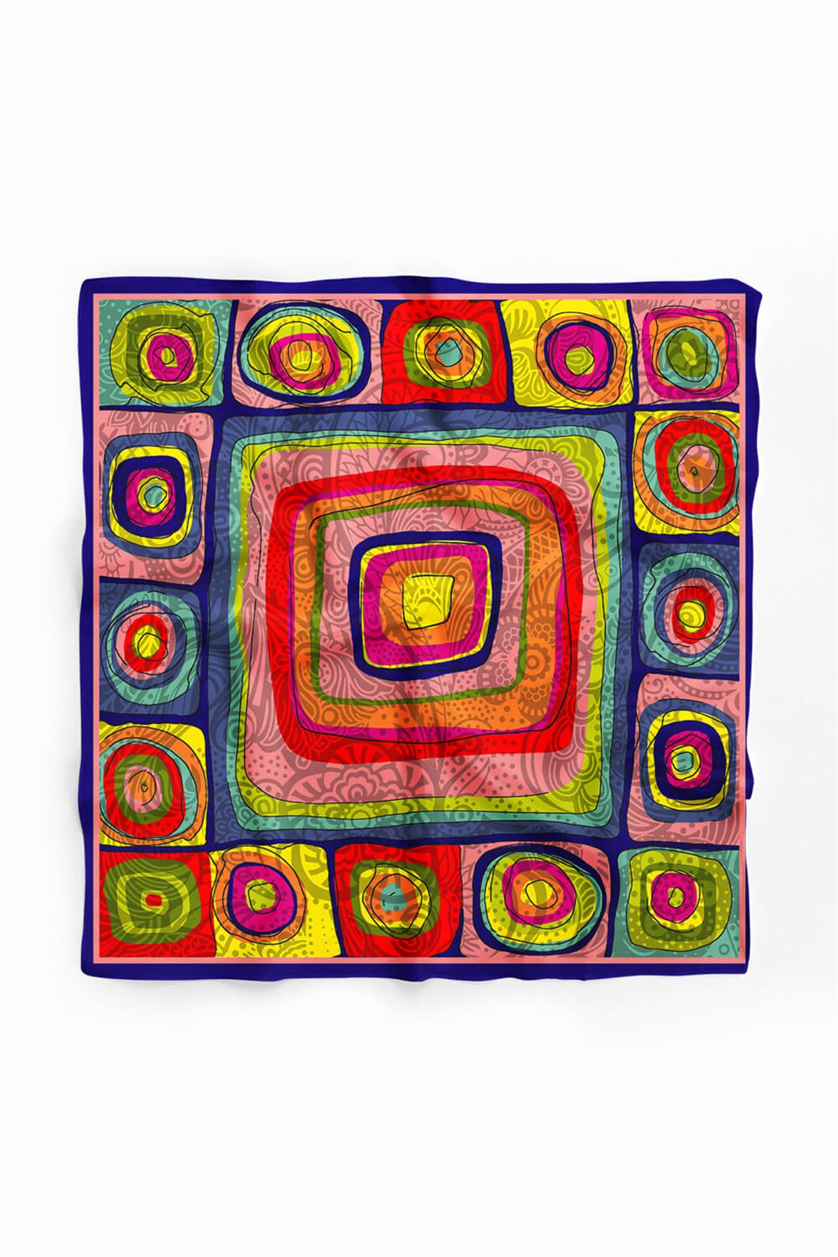 Vissona Göz Desenli İpek Bandana