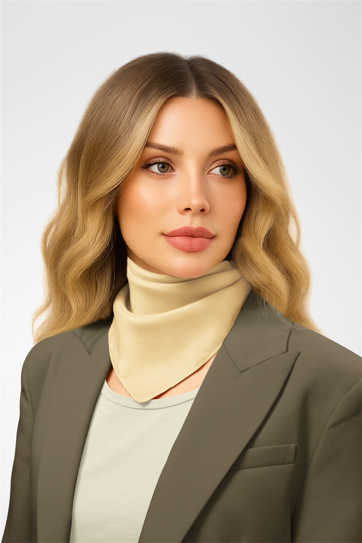 Şifon Sarı Bandana