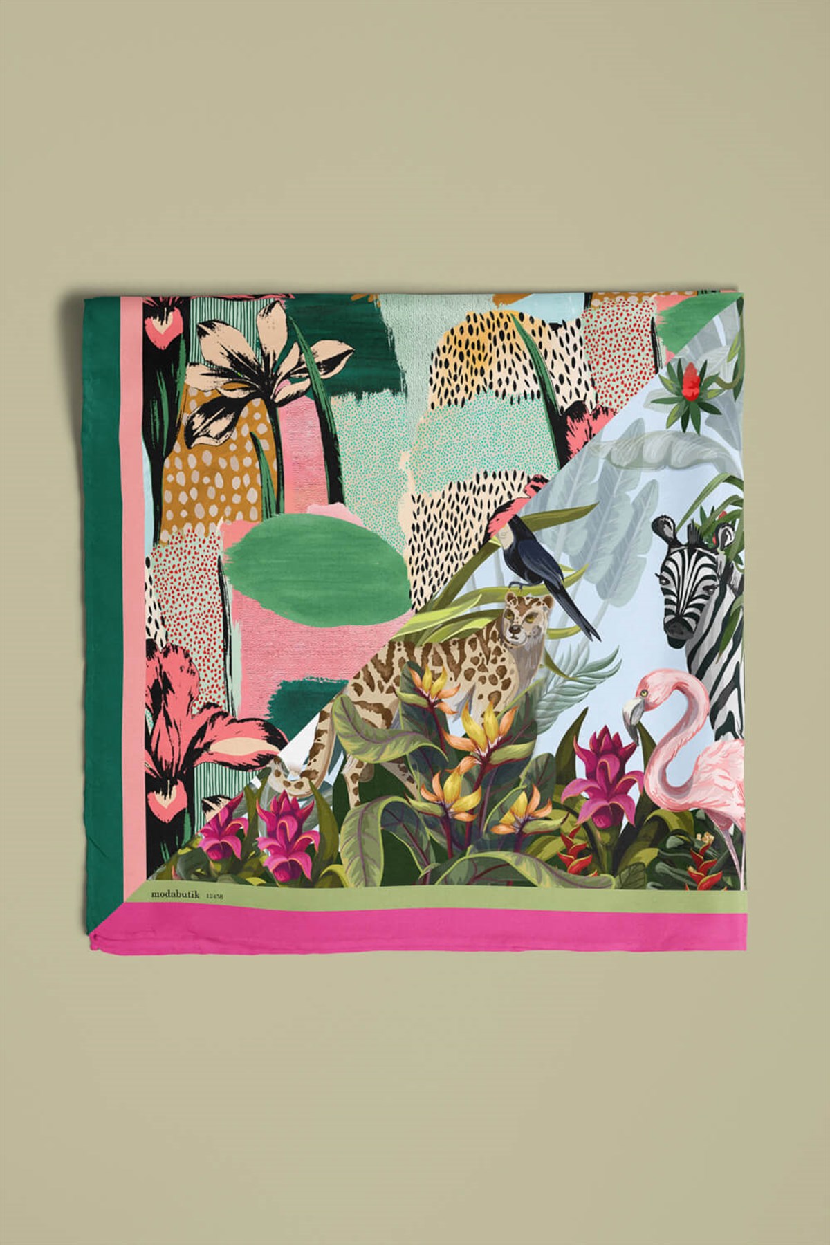Violla A82 TROPICAL TASARIMLI BANDANA DG12458