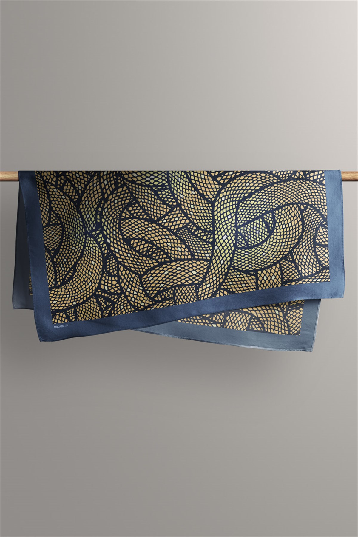 Violla Y70 Kadın Halat Desenli Bandana 50x50 Sarı DG0340-22
