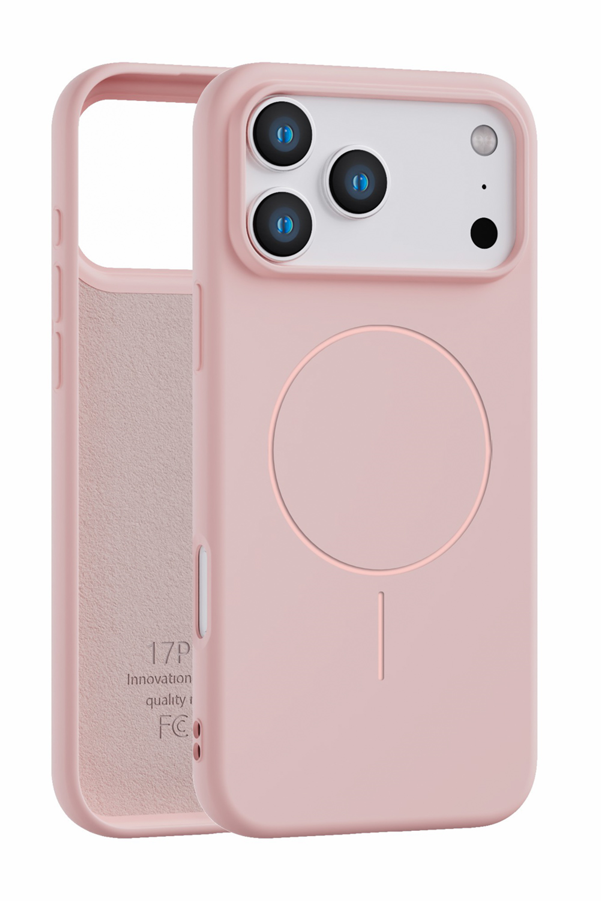 iPhone 17 Pro Max Uyumlu İçi Kadife Magsafe Wireless Şarj Özellikli Pembe Renkli Telefon Kılıfı