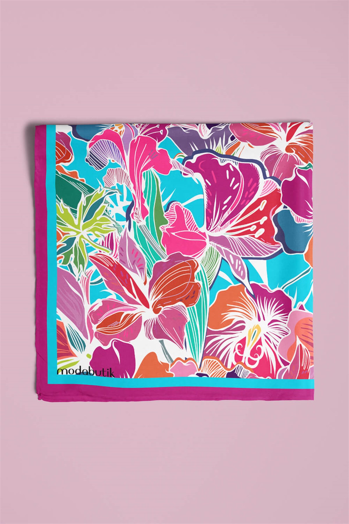 F85 Violla Çiçek Desenli Bandana