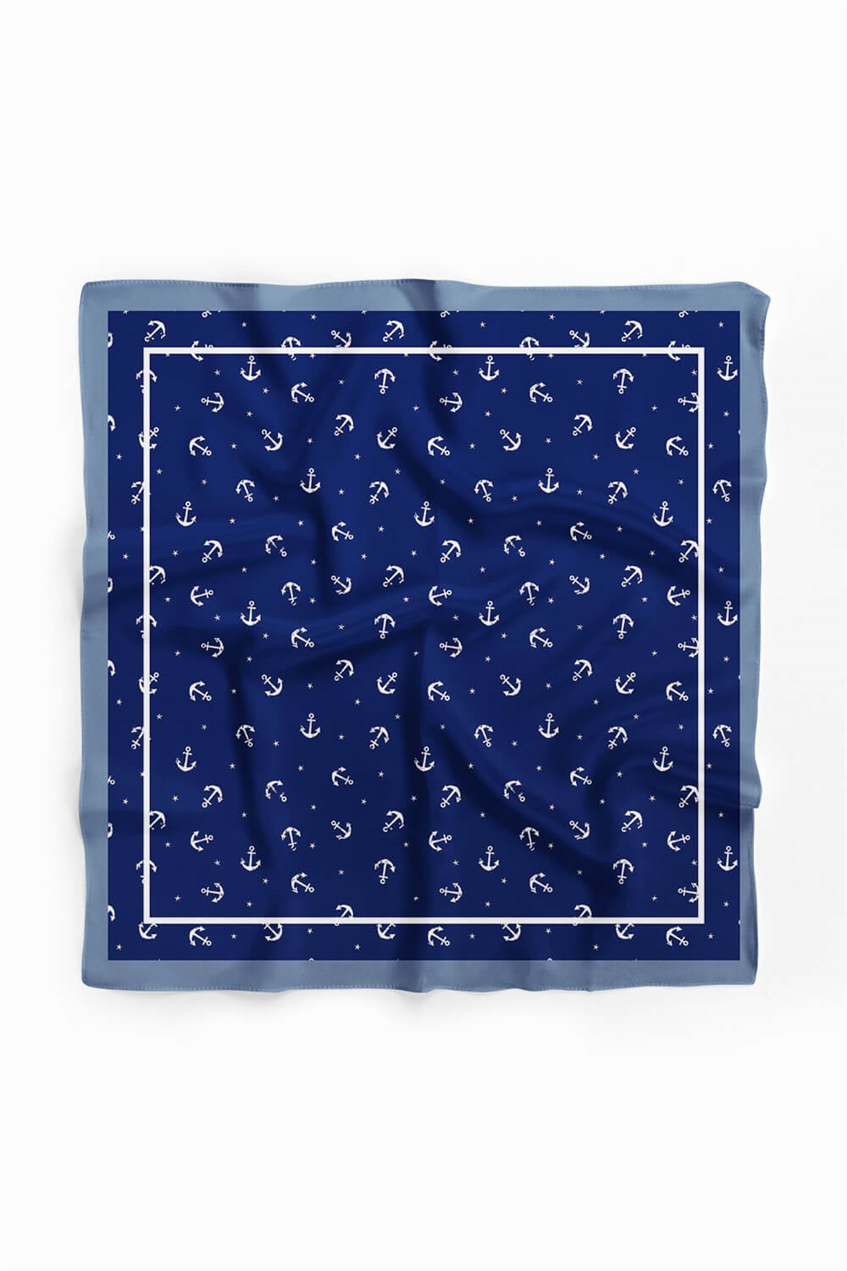 Violla H36 Kadın Marinover Desenli 50x50 Bandana HYL DG01239-22