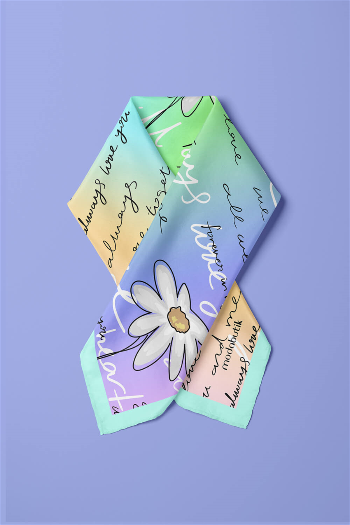 Z8 Modabutik Papatya Desenli Bandana