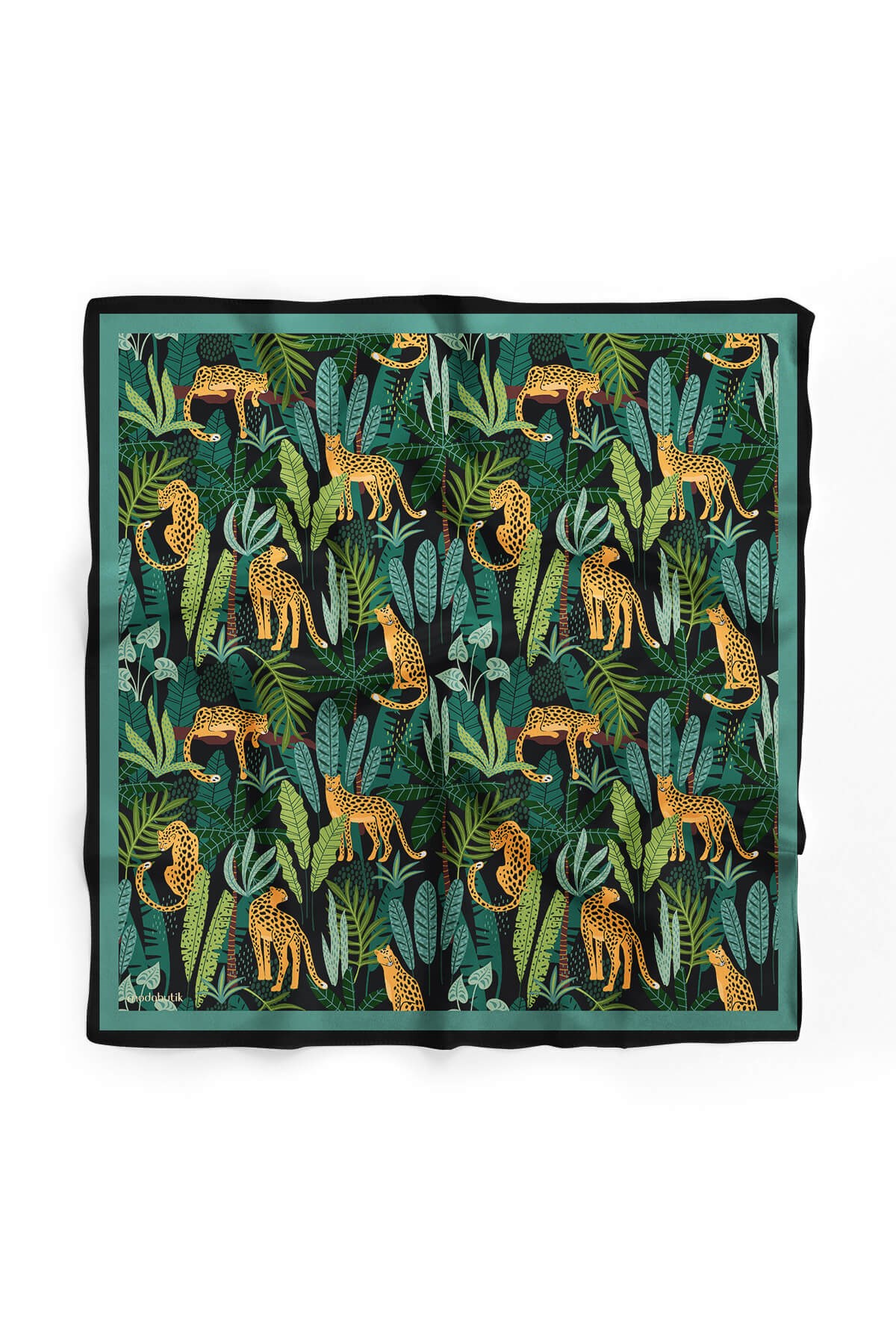 Violla Tropik Leopar Desenli Bandana A1