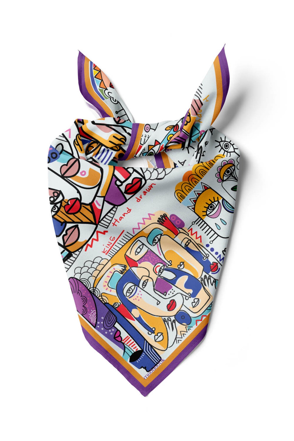 Violla Kübizm Desenli Bandana