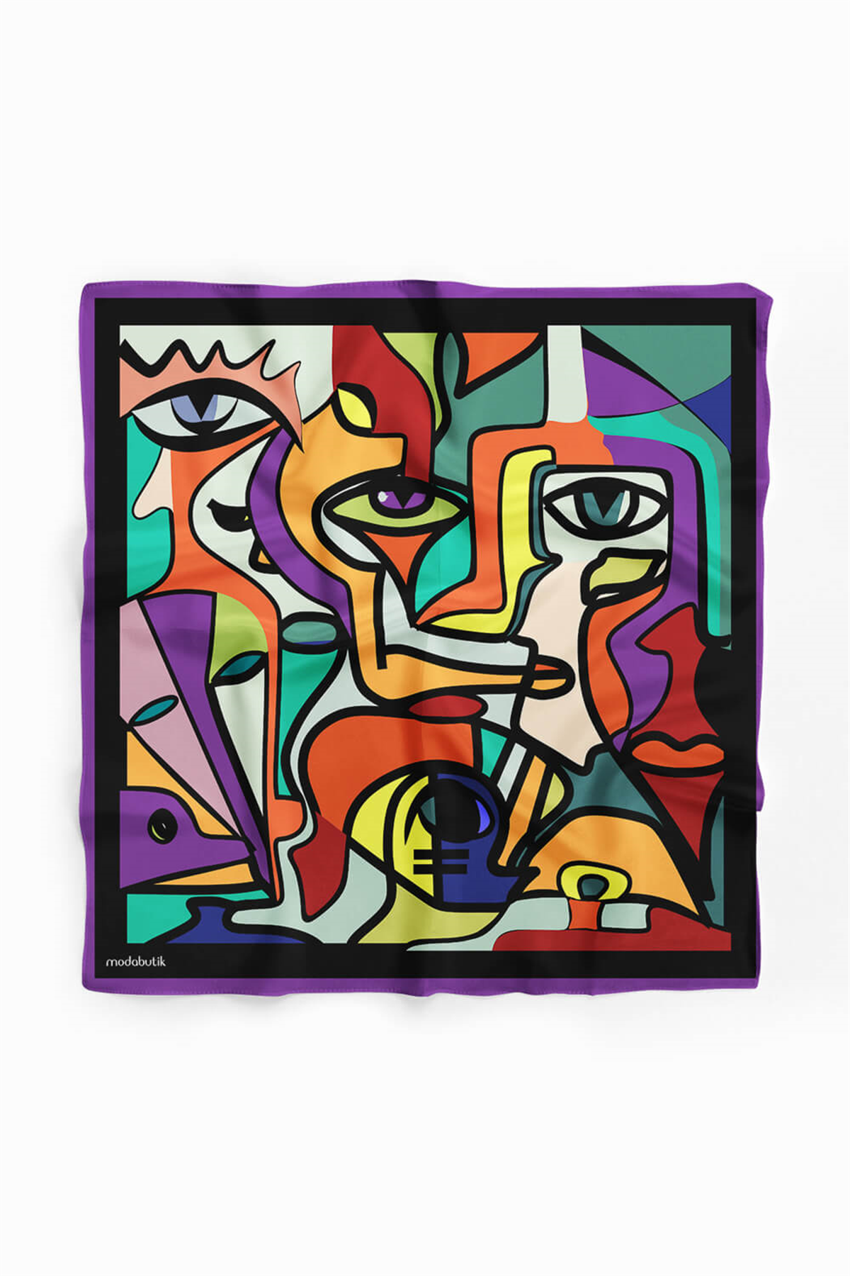 D90 Modabutik Kübizm Desenli Bandana