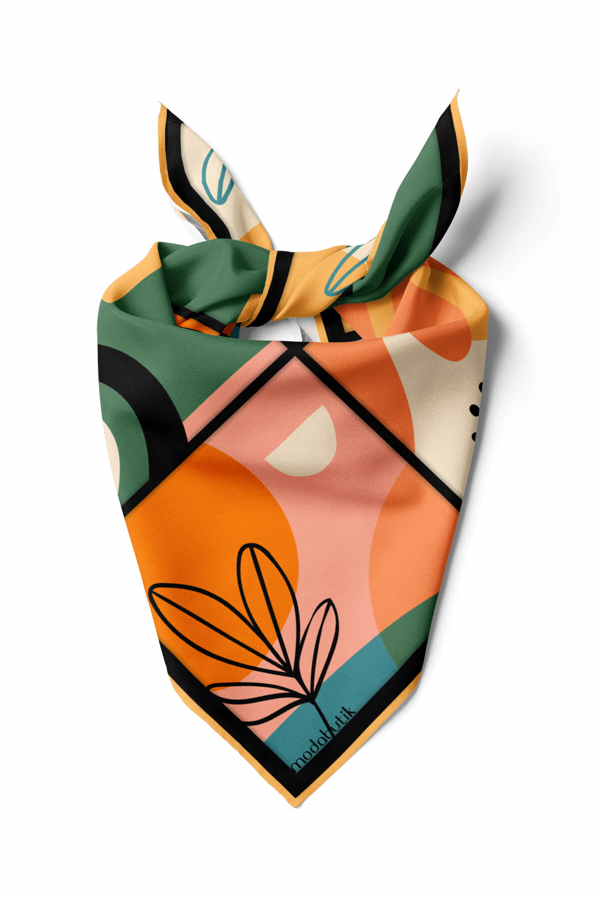 Modabutik Geometri Deseni Bandana