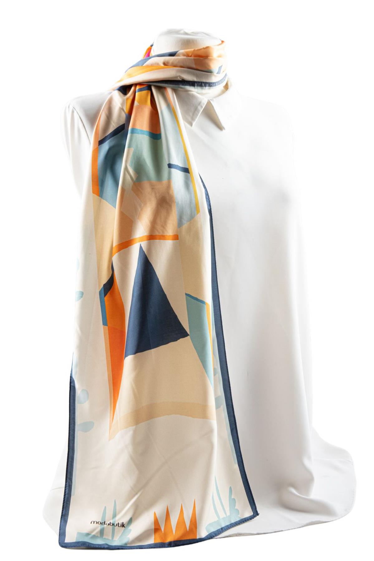 Modabutik Geometrik Desenli Kadın Fular