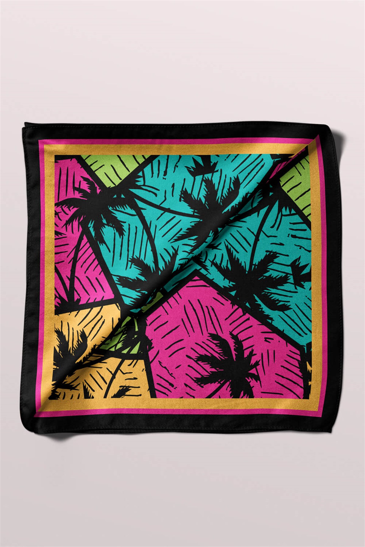 G56 Violla Palmiye Desenli Bandana