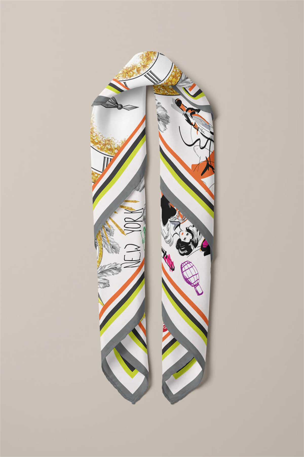 C110 COLOEFUL ABTRACT TASARIM BANDANA