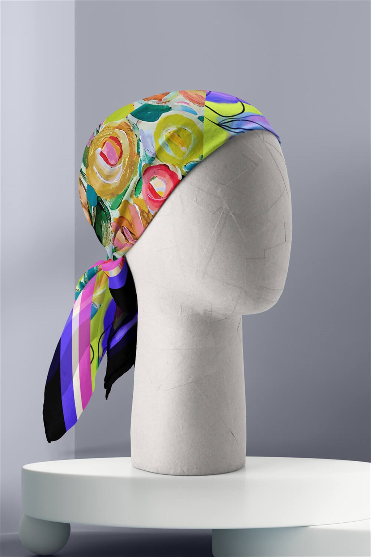 Violla G109 OIL PAINT TASARIMLI BANDANA DG12459