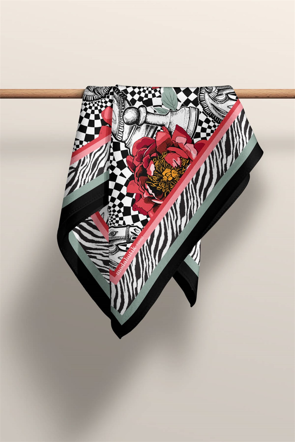 Violla C76 CHECK HORSE  TASARIMLI BANDANA DG12082
