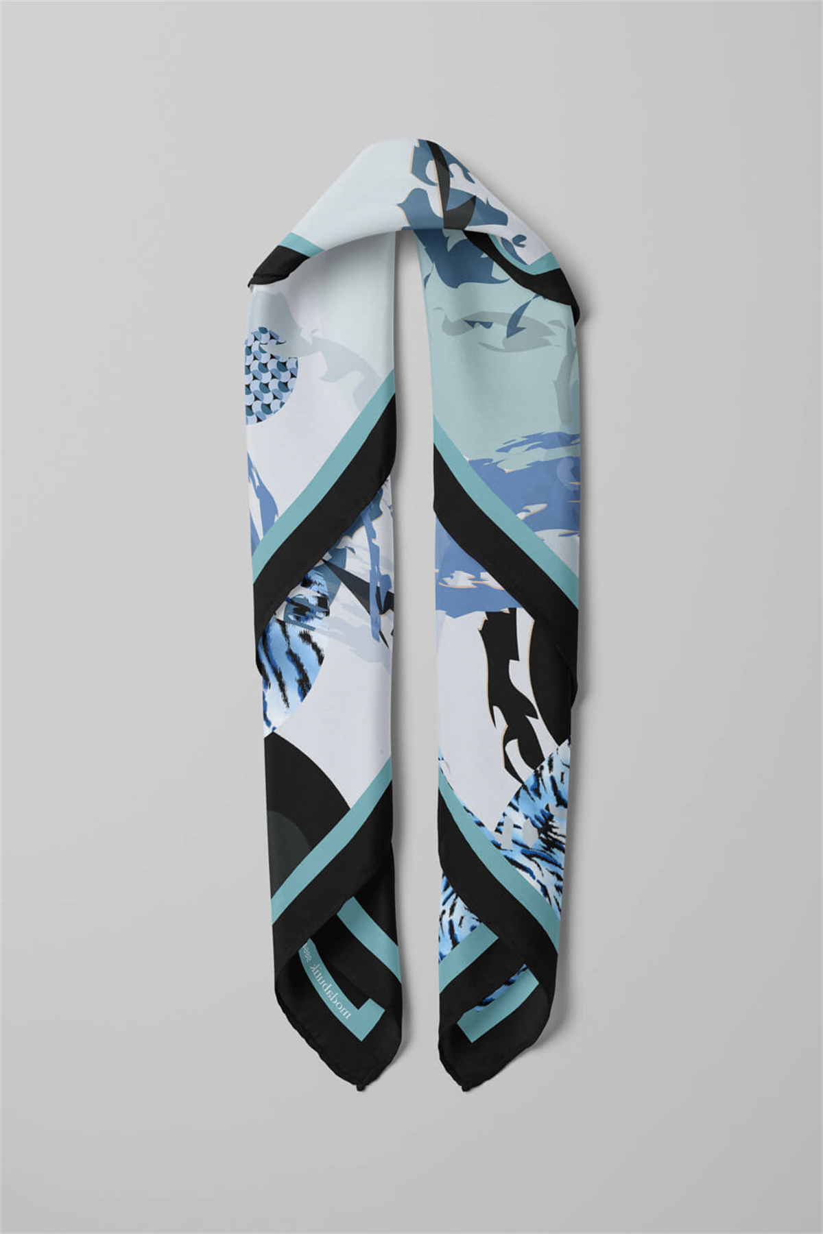 Y45 KADIN GEOMETRİK DESENLİ BANDANA (DG9864)