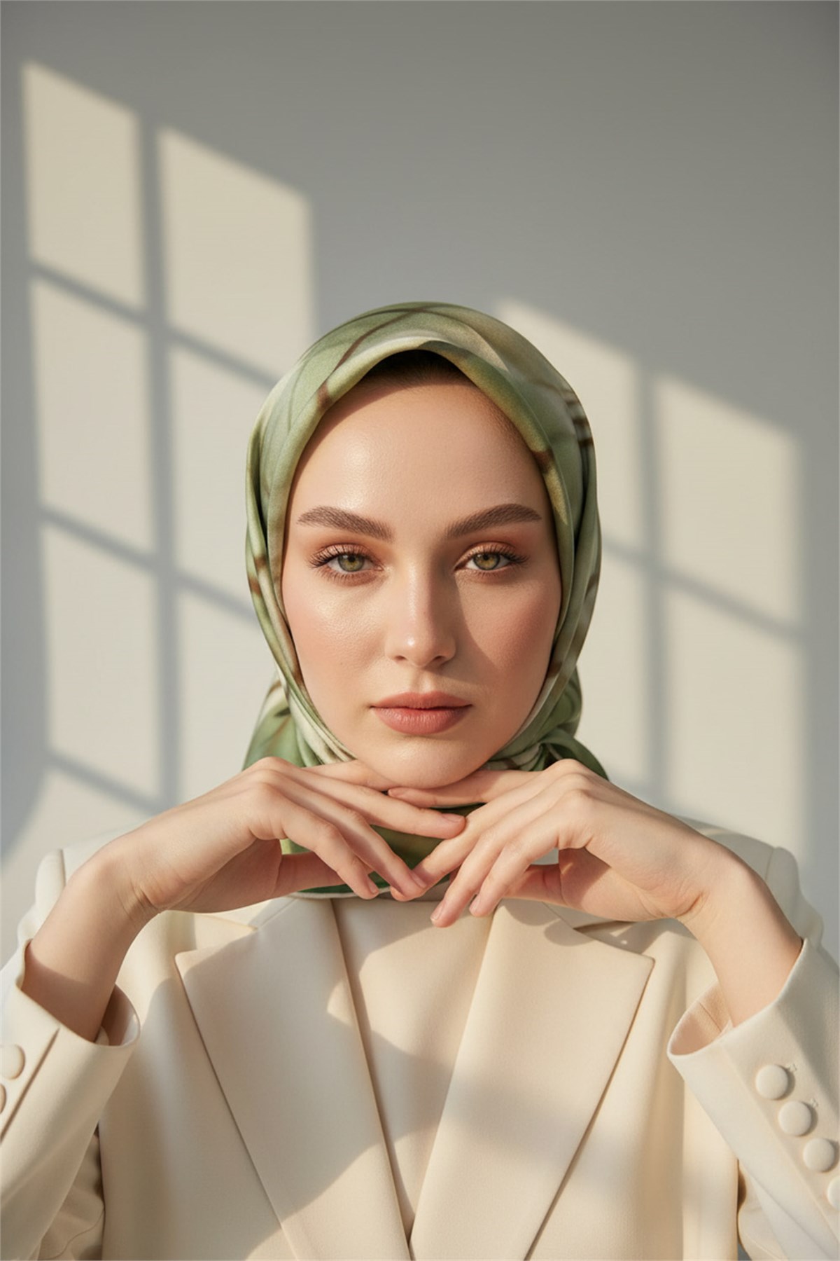 %100 Twill İpek Eşarp 90x90 Çiçek Desenli El Dikişli Kadın Eşarp