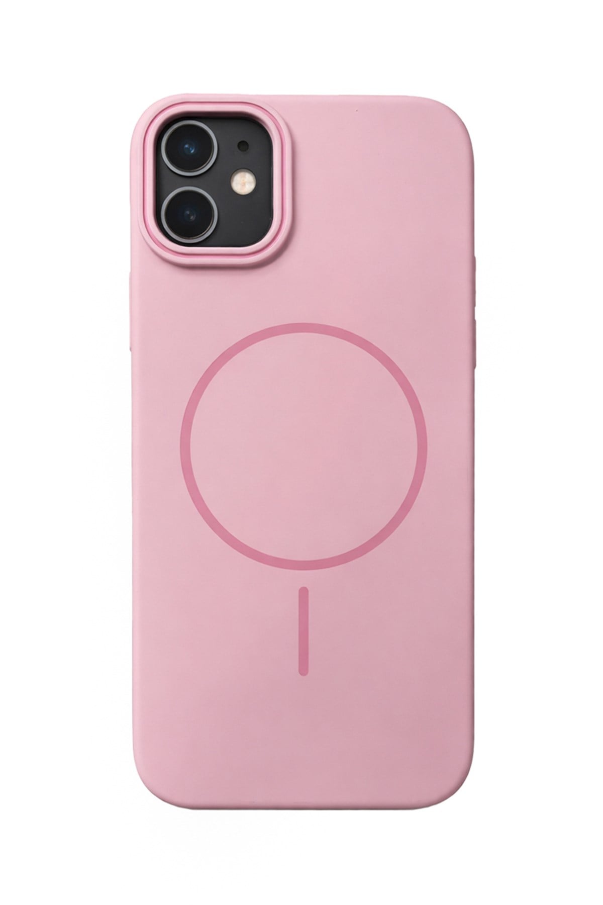 iPhone 12-12 Pro Uyumlu Kamera Çıkıntılı Magsafe Wireless Şarj Özellikli Sert Sararmaz Silikon Kılıf