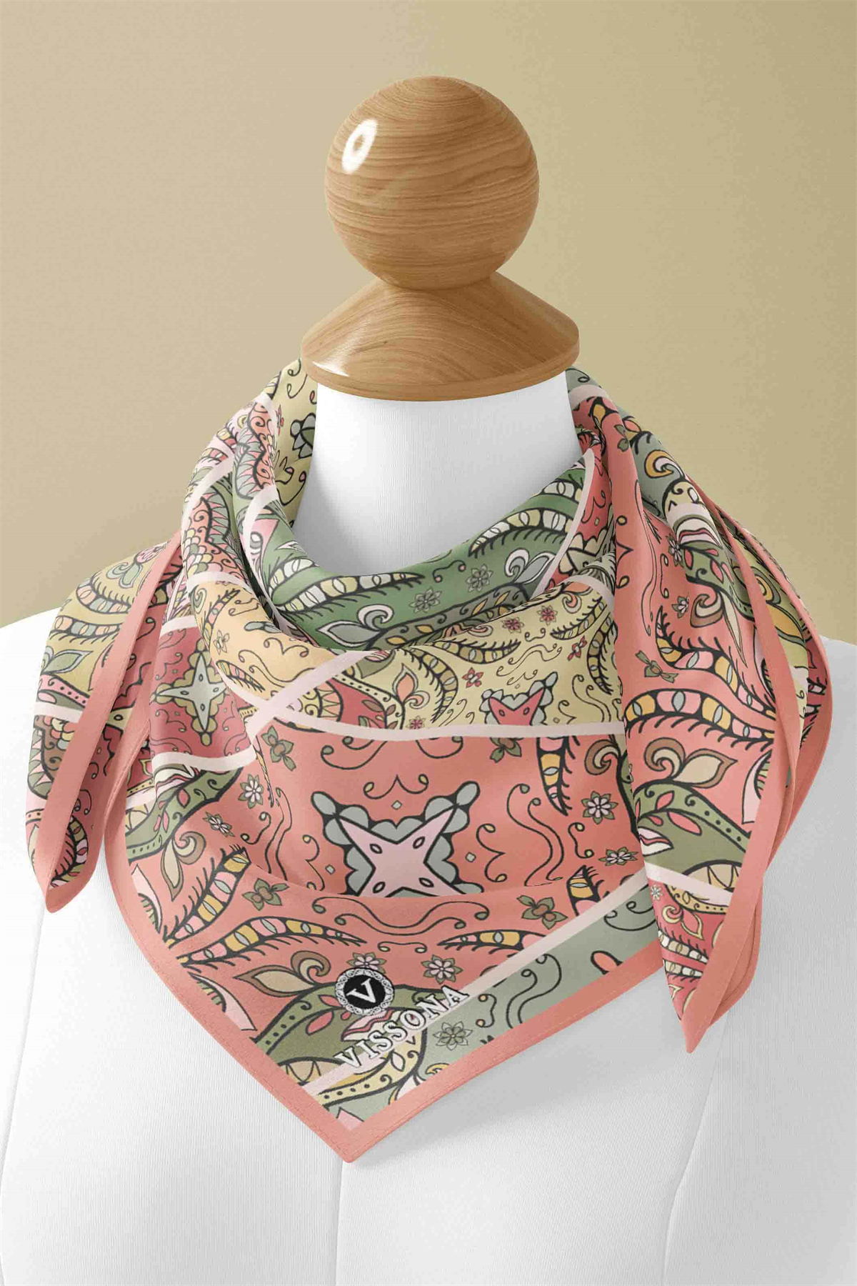 100% Silk Headscarf for Women - 22