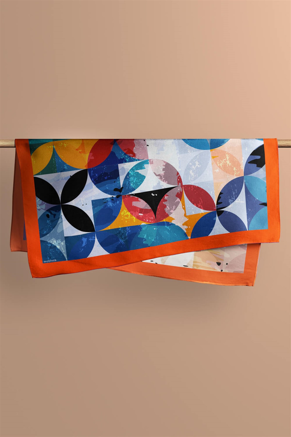 Violla C80 Kadın Yuvarlak Desenli Bandana 50x50 DG0414-22