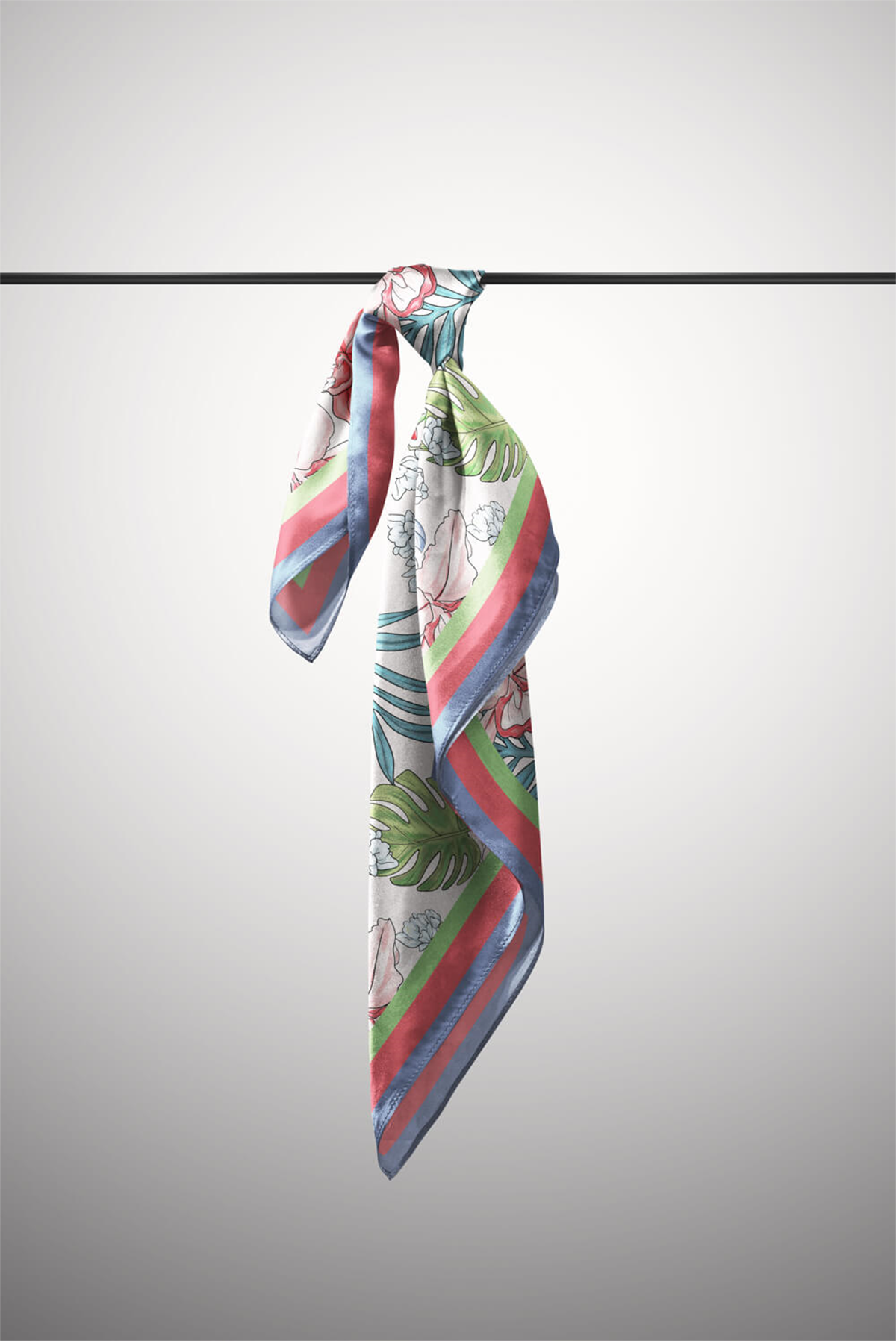 F57 TROPICAL FLOWERS BANDANA