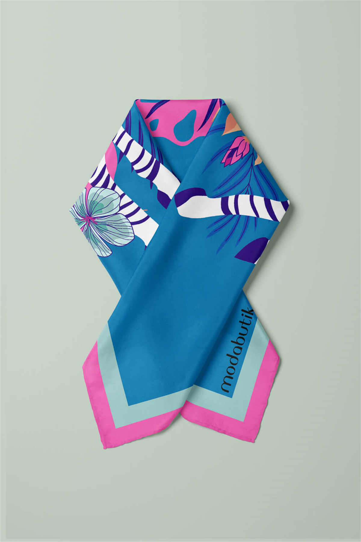 B26 Modabutik Zebra Desenli Bandana