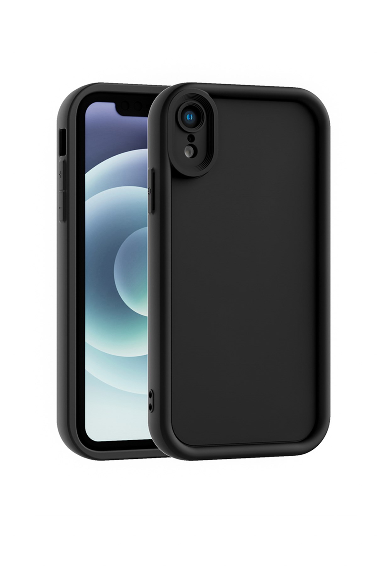 iPhone XR Uyumlu Kamera Çıkıntılı Mat Silikon Telefon Kılıfı
