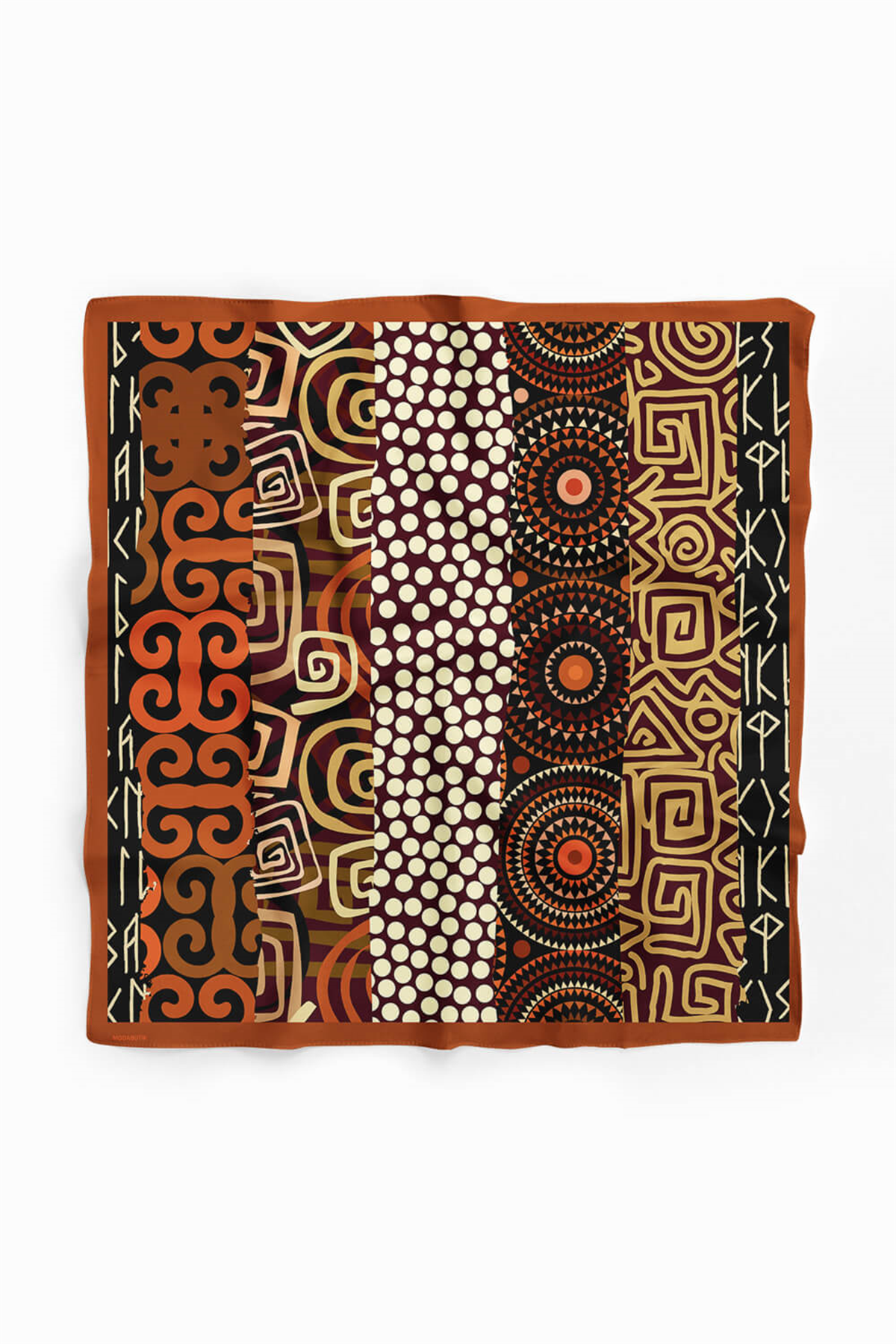 E96 Kadın Etnik Desenli Bandana 50x50 DG0253-22