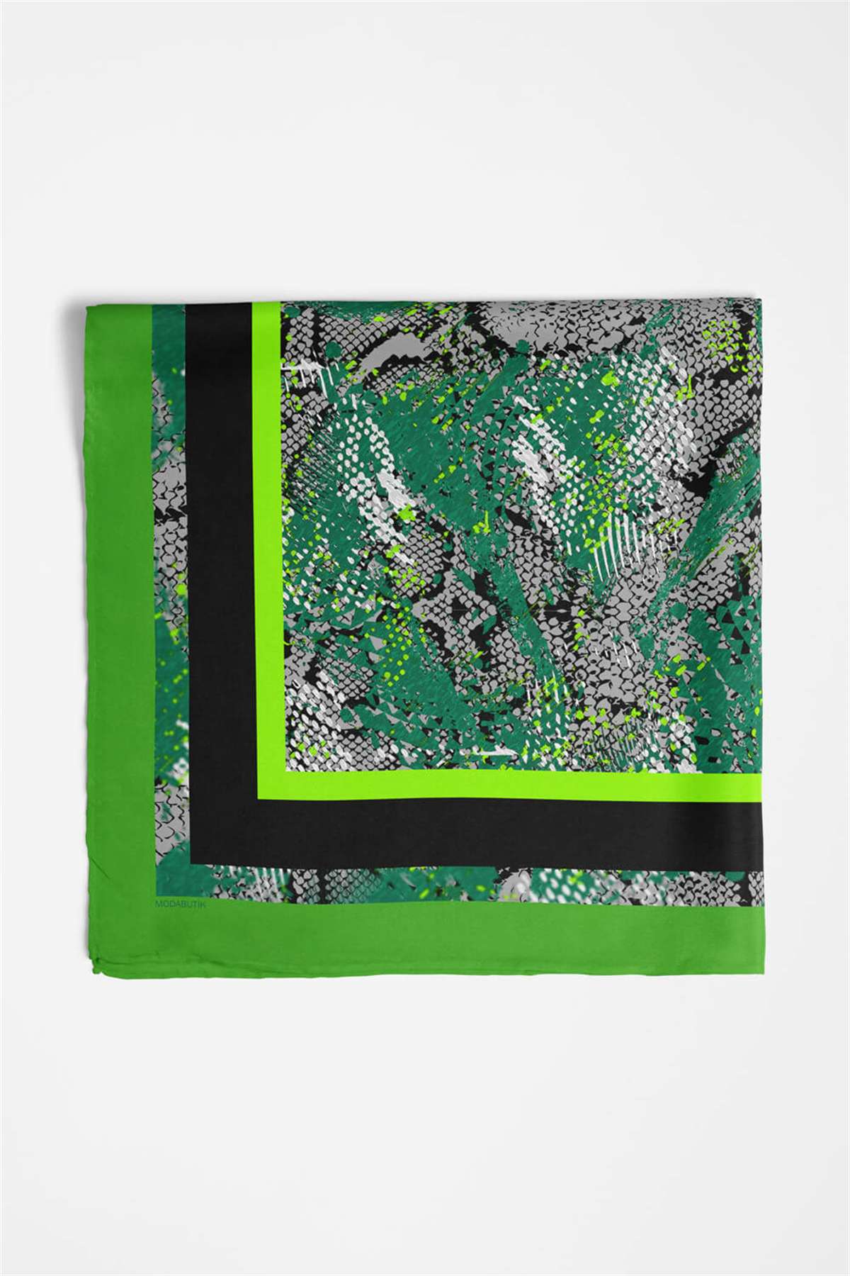 Z58 Kadın Eskitme Desenli 50x50 Bandana HYL DG01341-22