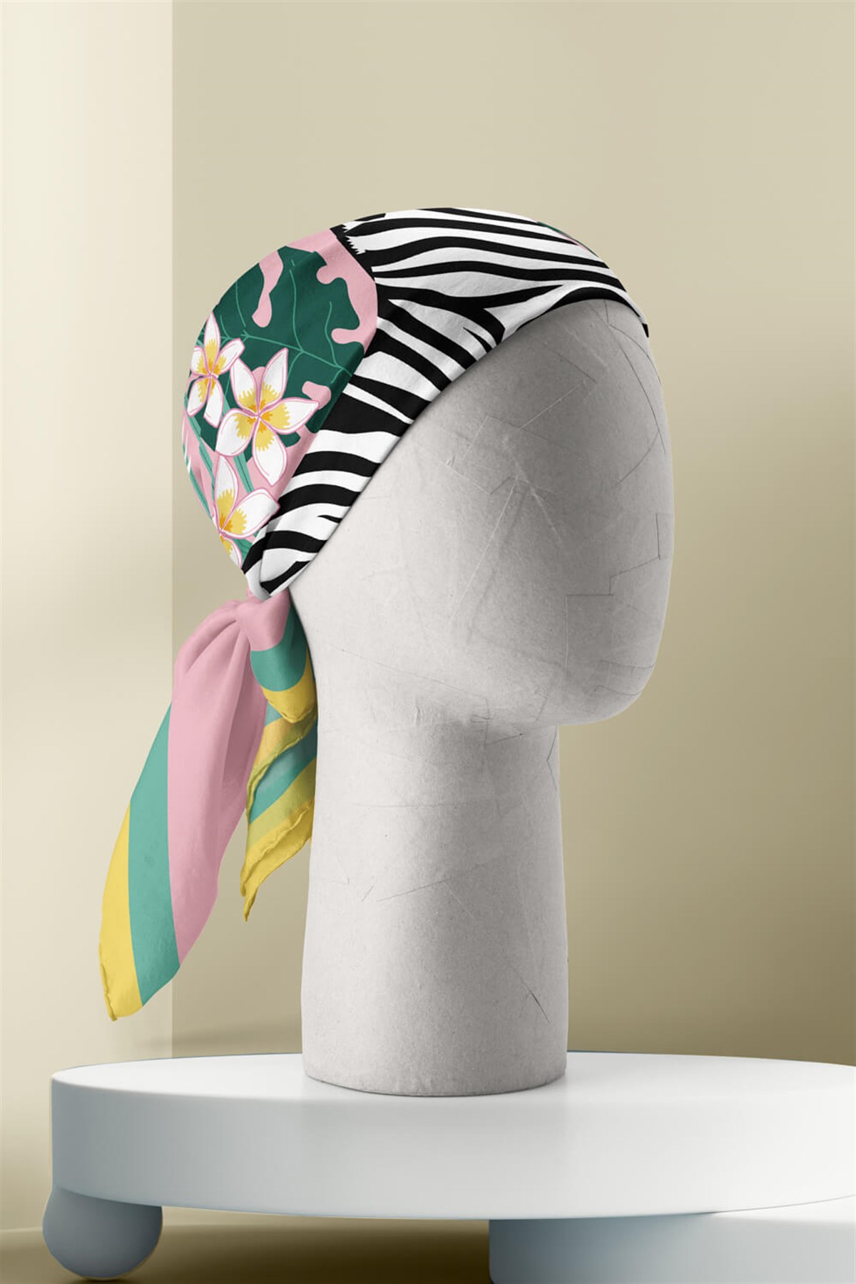A39 Violla Zebra Desenli Bandana