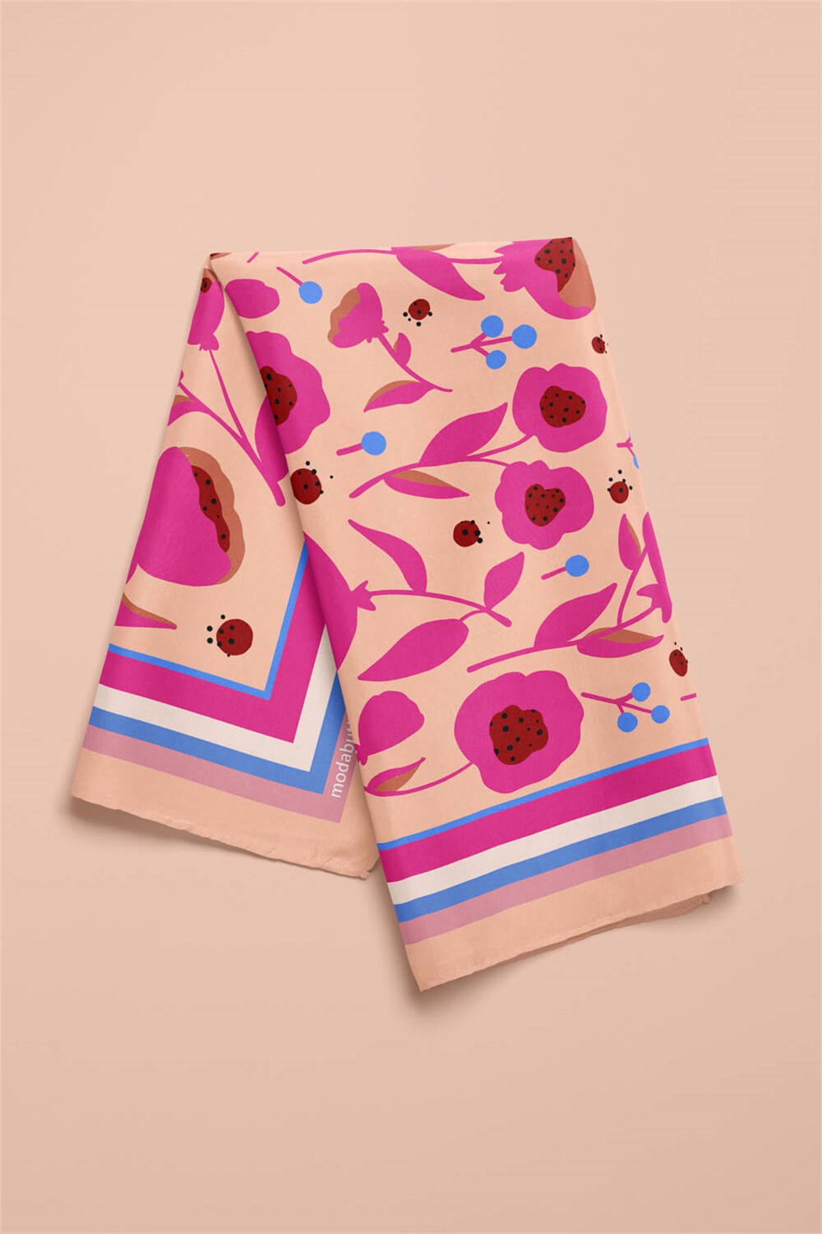 F81 TRIBAL FLORAL TASARIMLI BANDANA