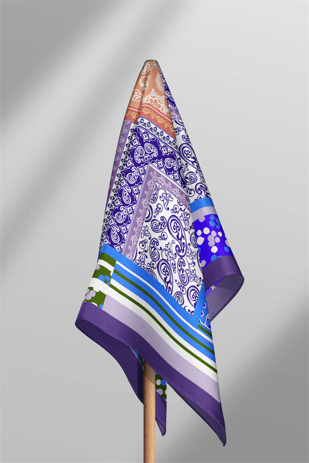 D84 ŞALI ETNİK BANDANA  DG12000