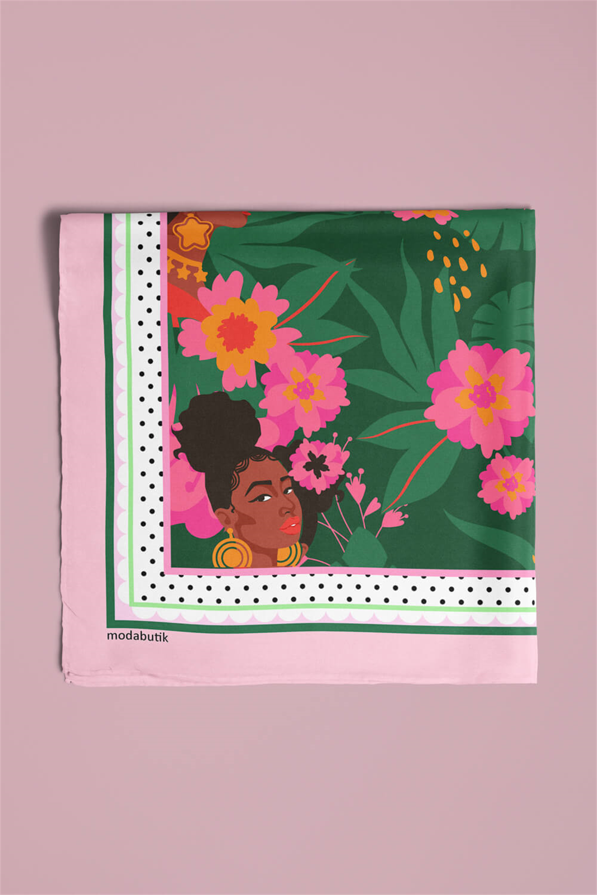 B120 ABSTARCT ETNIC  TASARIMLI BANDANA