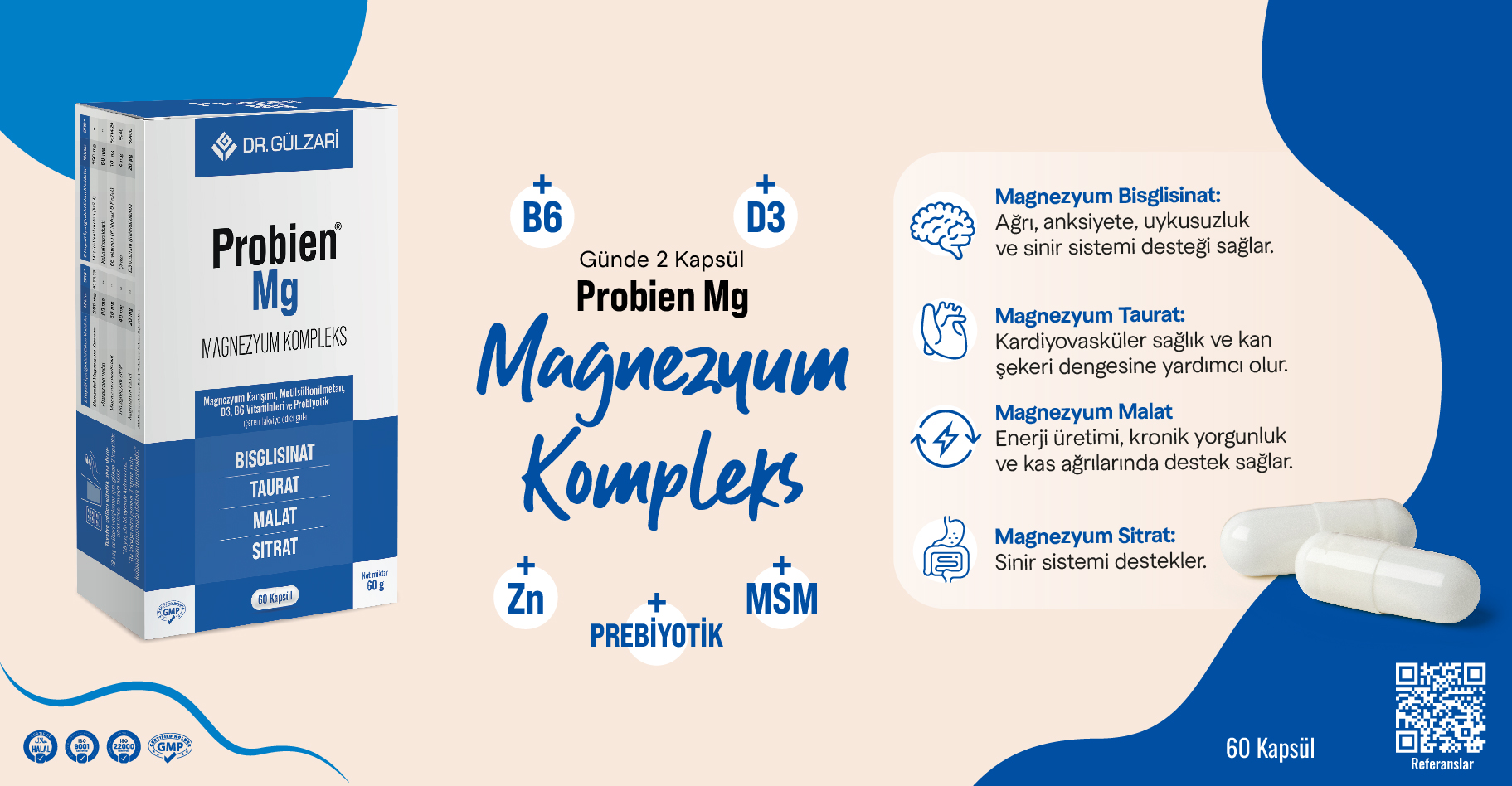 Probien Mg Magnezyum Kompleksi 60 Kapsül