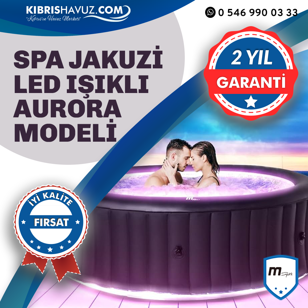 Spa Jakuzi Ledli Aurora - 6 Kişilik | Spa Jakuzi Sauna | Spa Jakuzi | Spa Jakuzi Urban Aurora Havuz U-AU062 6 Kişilik | MSPA | Havuz.com.tr - Havuz Malzemeleri & Ekipmanları