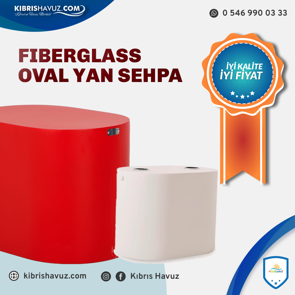 Fiberglass Oval Yan Havuz Sehpası  | Sehpalar | FİBERGLASS OVAL YAN SEHPA
