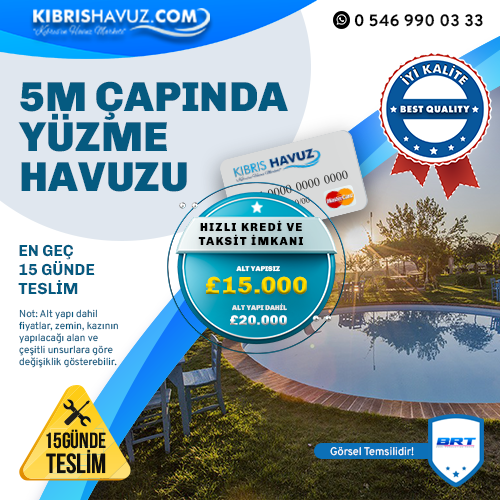 Yüzme Havuzu Bora 5m Çaplı | Çelik Panel Havuz | Yüzme Havuzu Bora | Pools Plus Cyprus | kibrishavuz.com - Çelik Havuz Modelleri