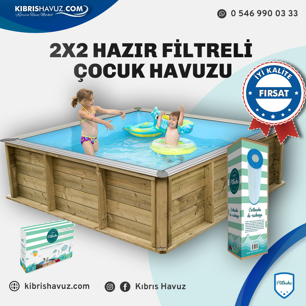 Hazır Çocuk Havuzu  2 X 2 M - H : 60 Cm  | Hazır Havuz | Hazır Çocuk Havuzu  2 X 2 M - H : 60 Cm  | kibrishavuz.com - Kıbrıs Havuz Kurulumu, Malzemeleri & Ekipmanları | Cyprus Pool Installation, Materials and Equipment